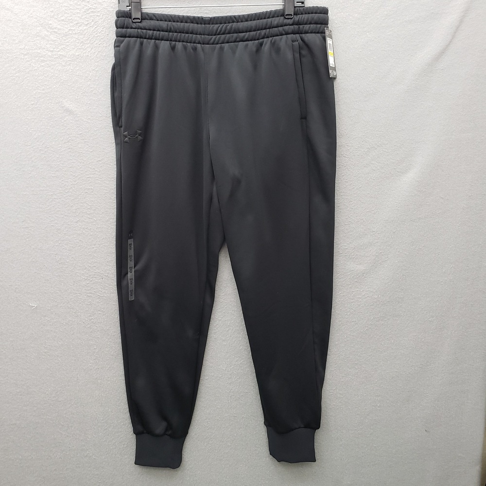 Under Armour Loose Fit Fleece Jogger Pants Black Athleisure Loungewear Women's M